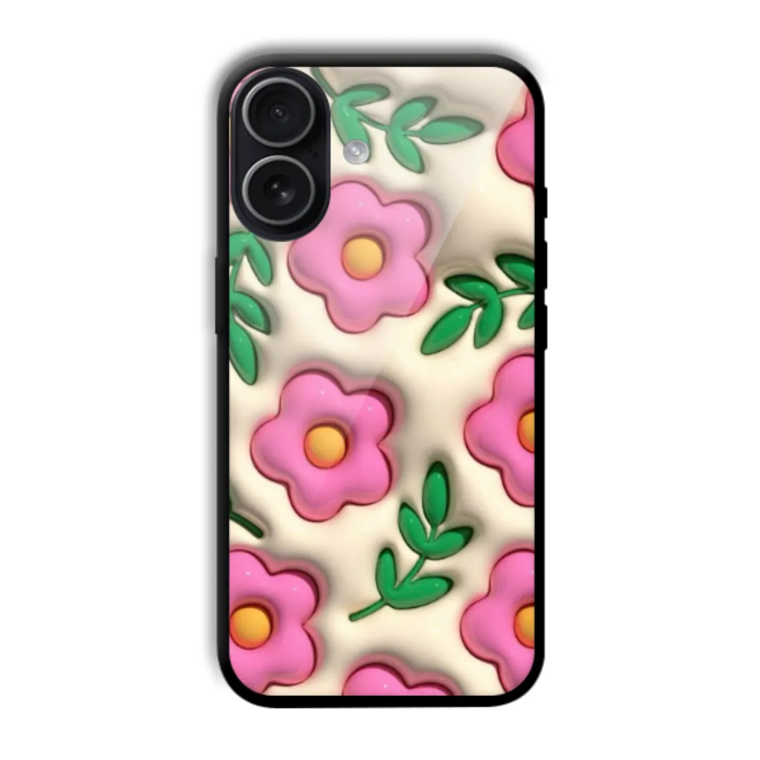 3D Puff Daisy aesthetic phone case