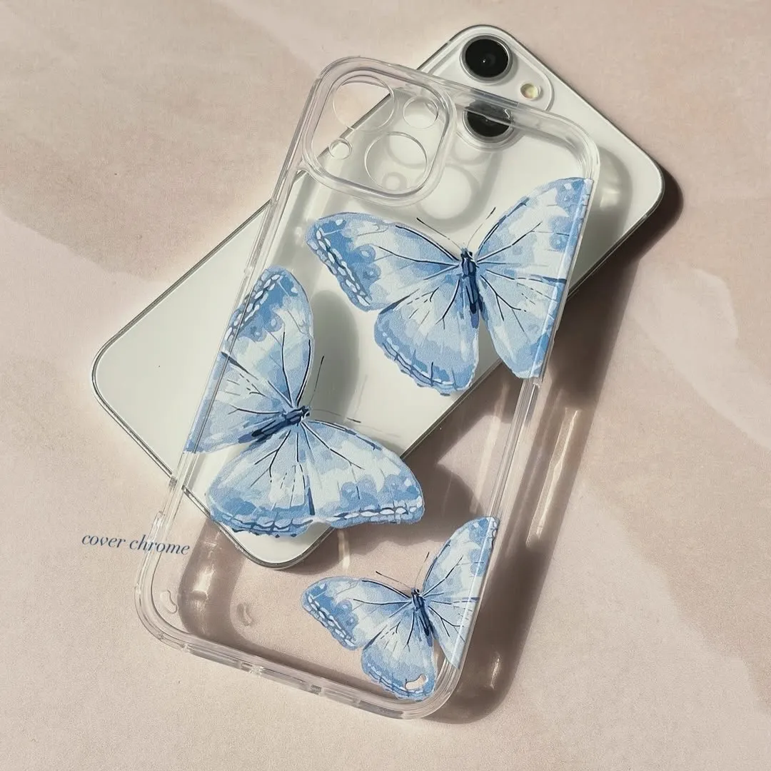 Blue Watercolour Butterflies — Cover Chrome case