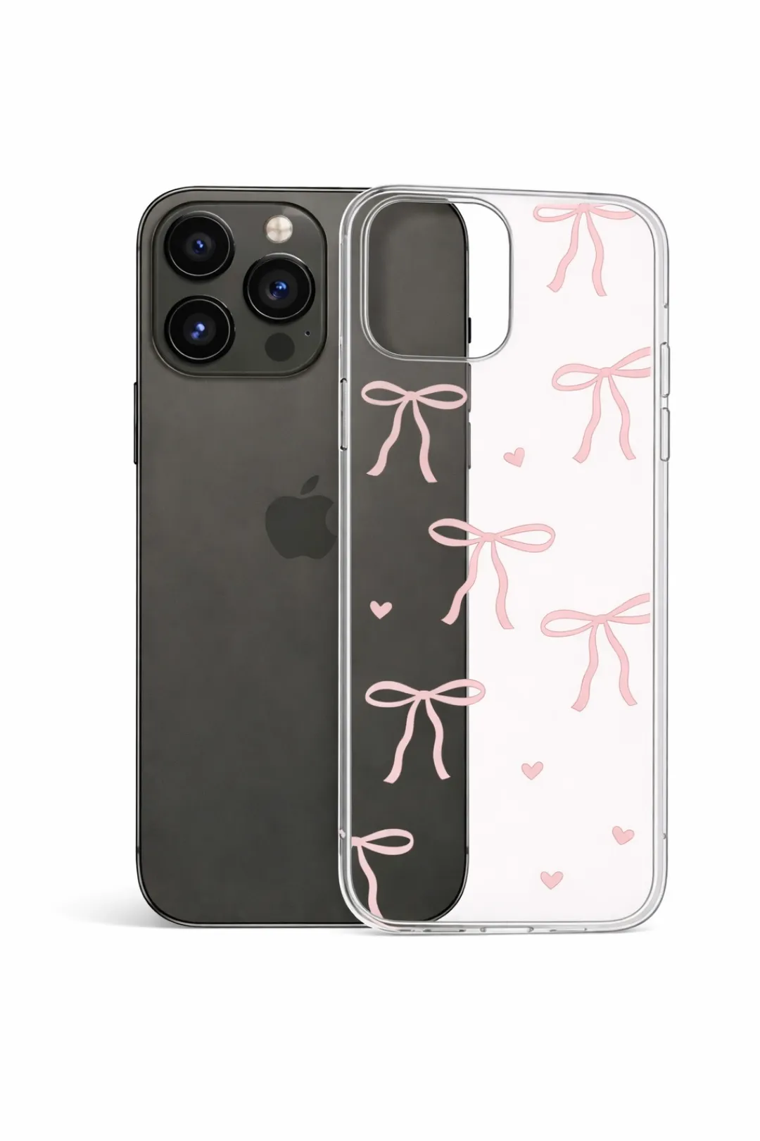 Bow Hearts Duo aesthetic phone case