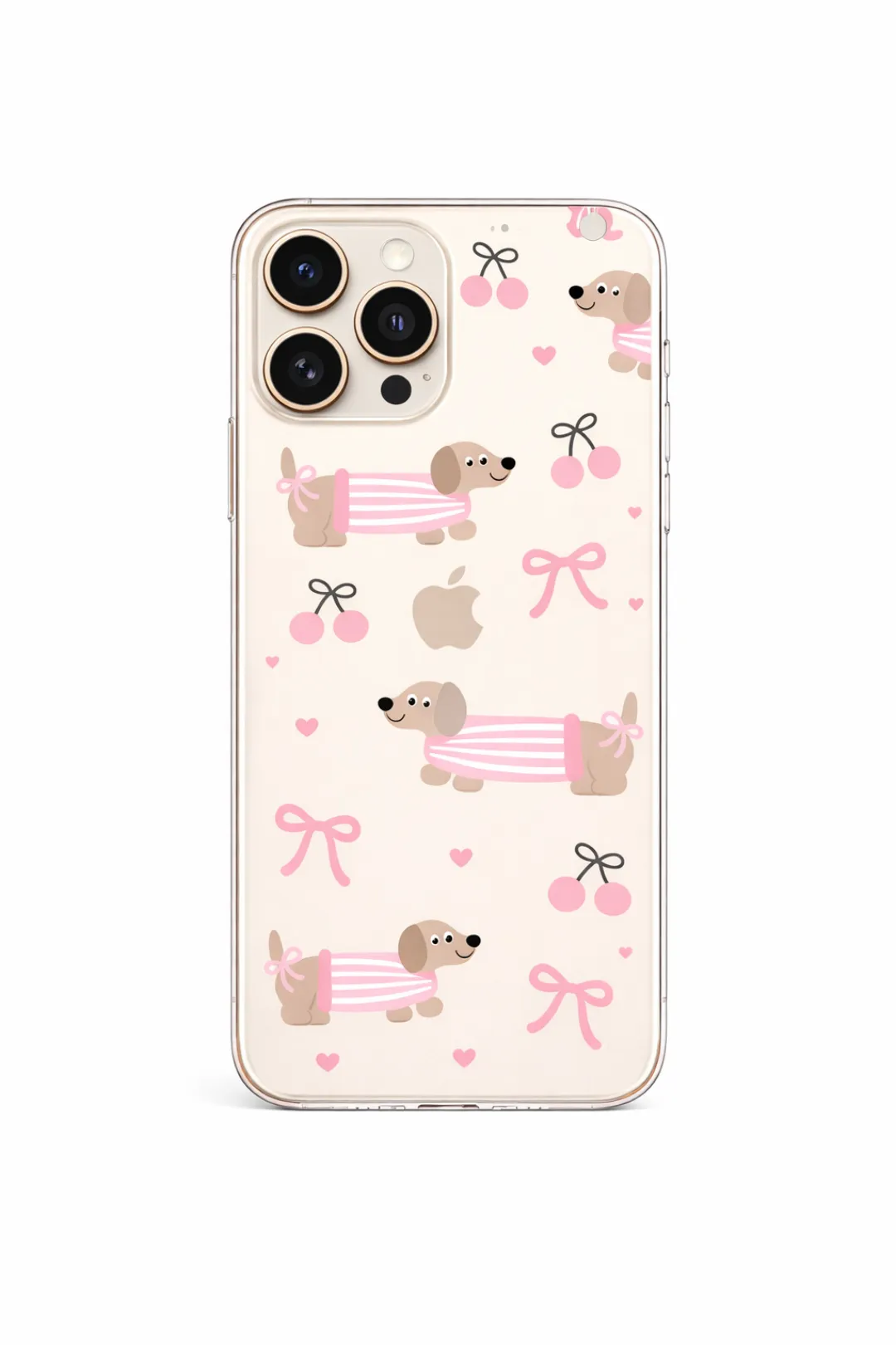 Bow Pup Cherry aesthetic phone case