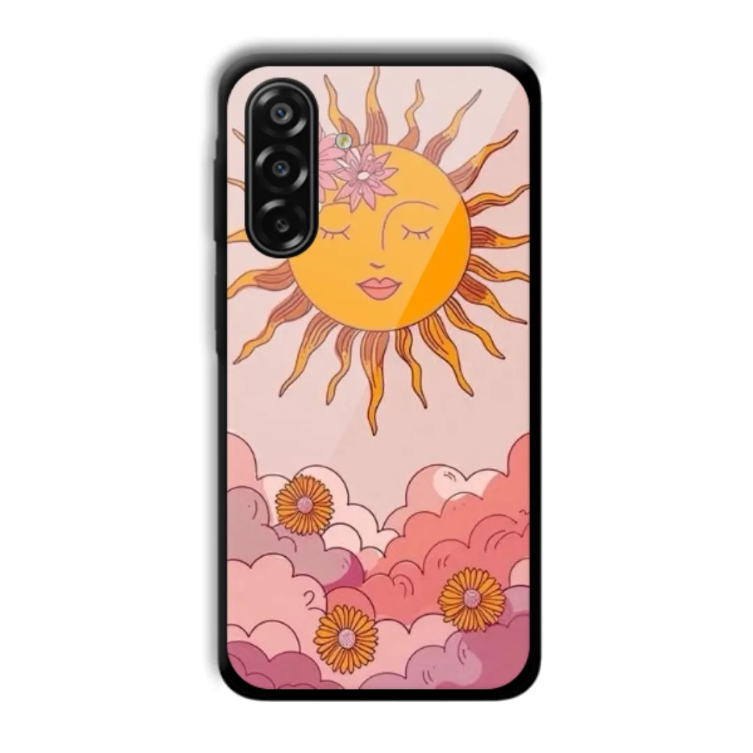 Celestial Sun Bloom aesthetic phone case