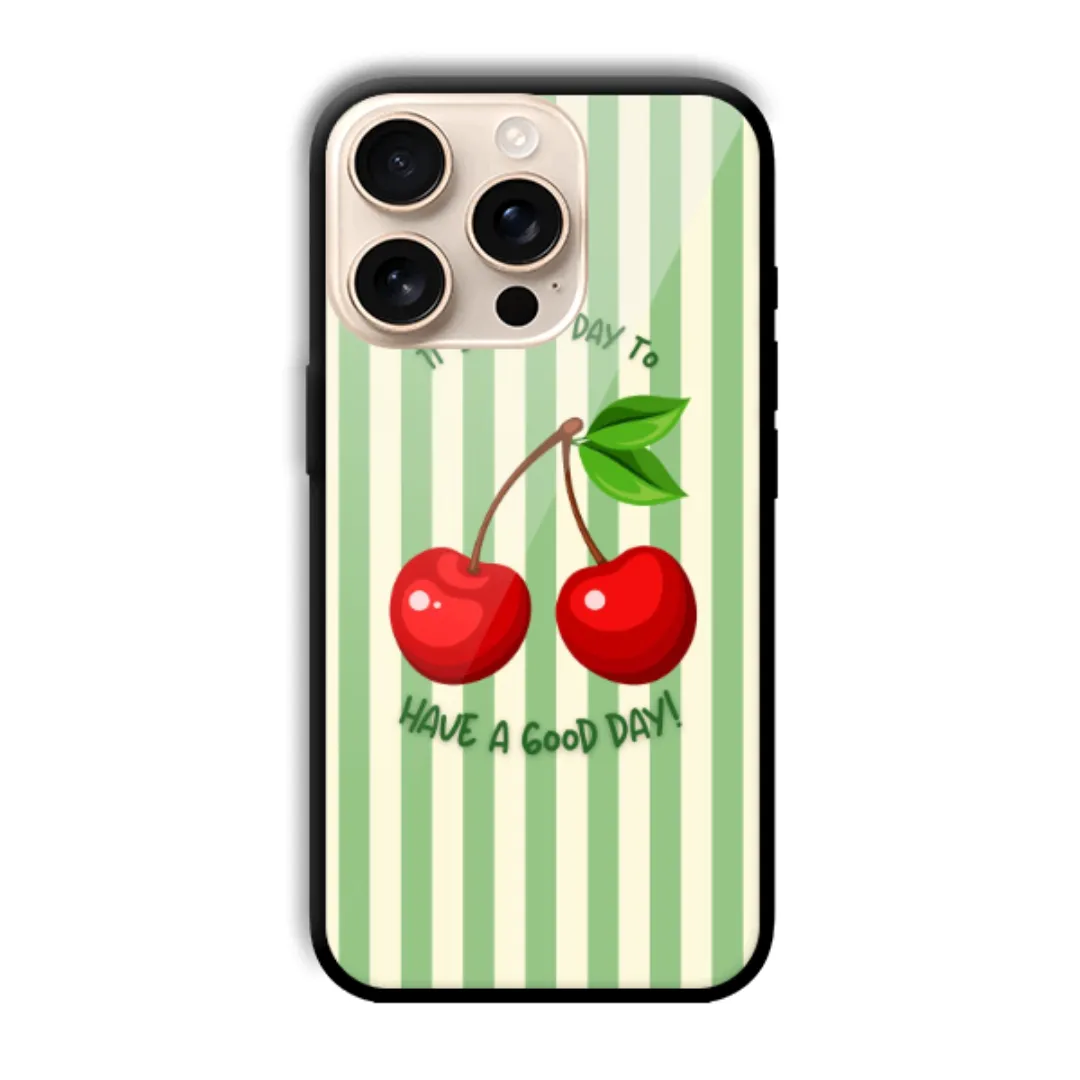 Cherry Good Day aesthetic phone case