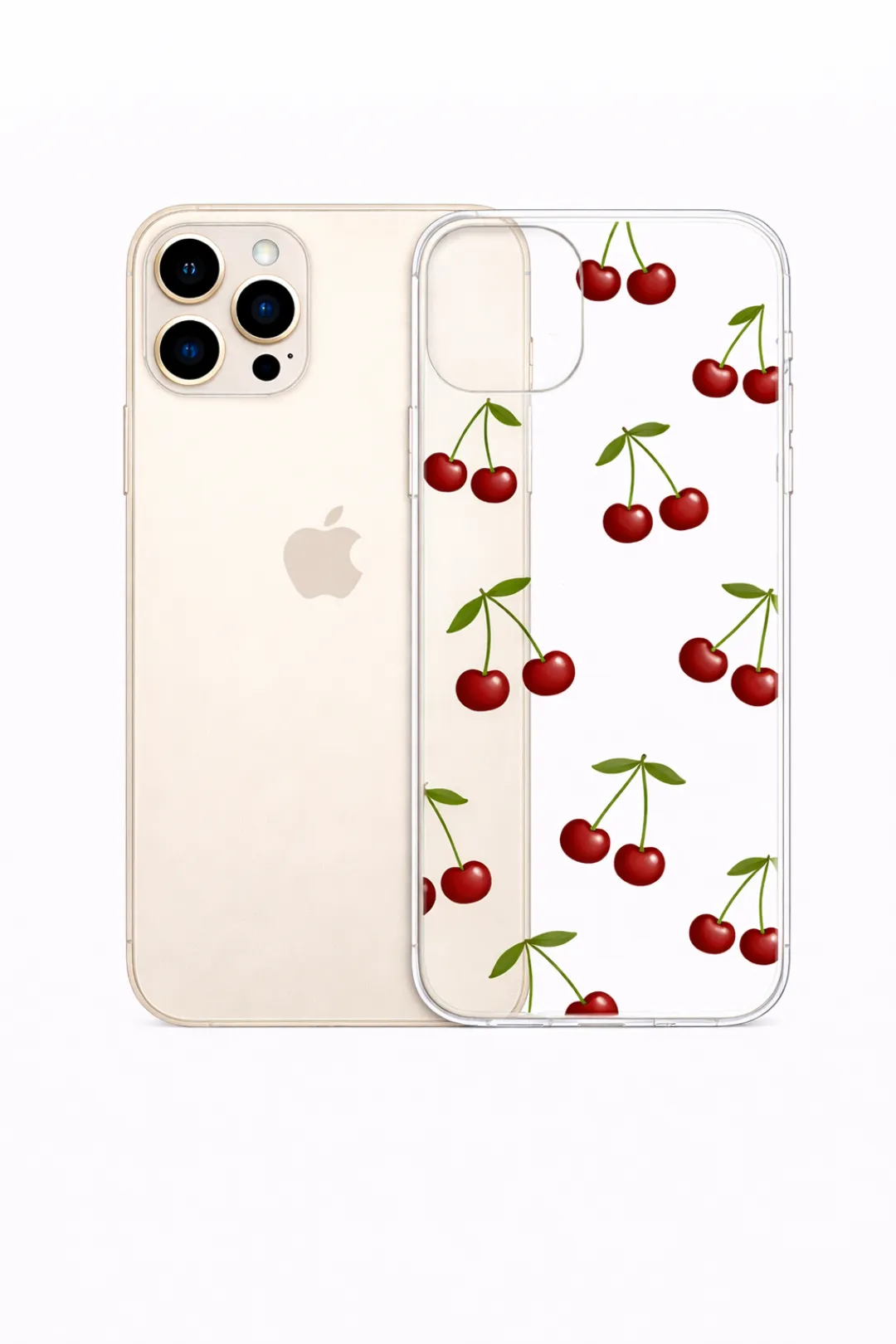 Classic Cherry Clear aesthetic phone case