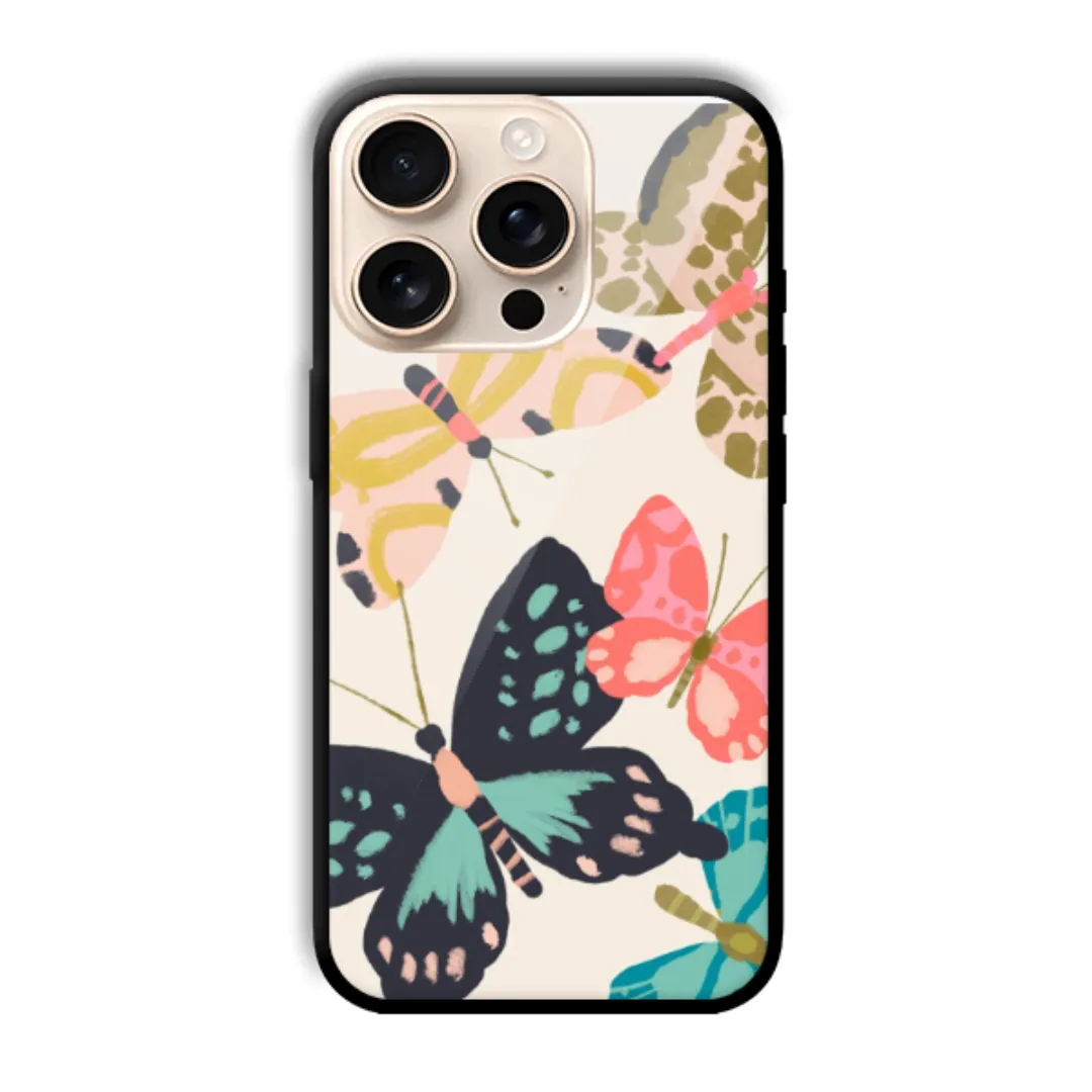 Colourful Butterfly Scatter aesthetic phone case