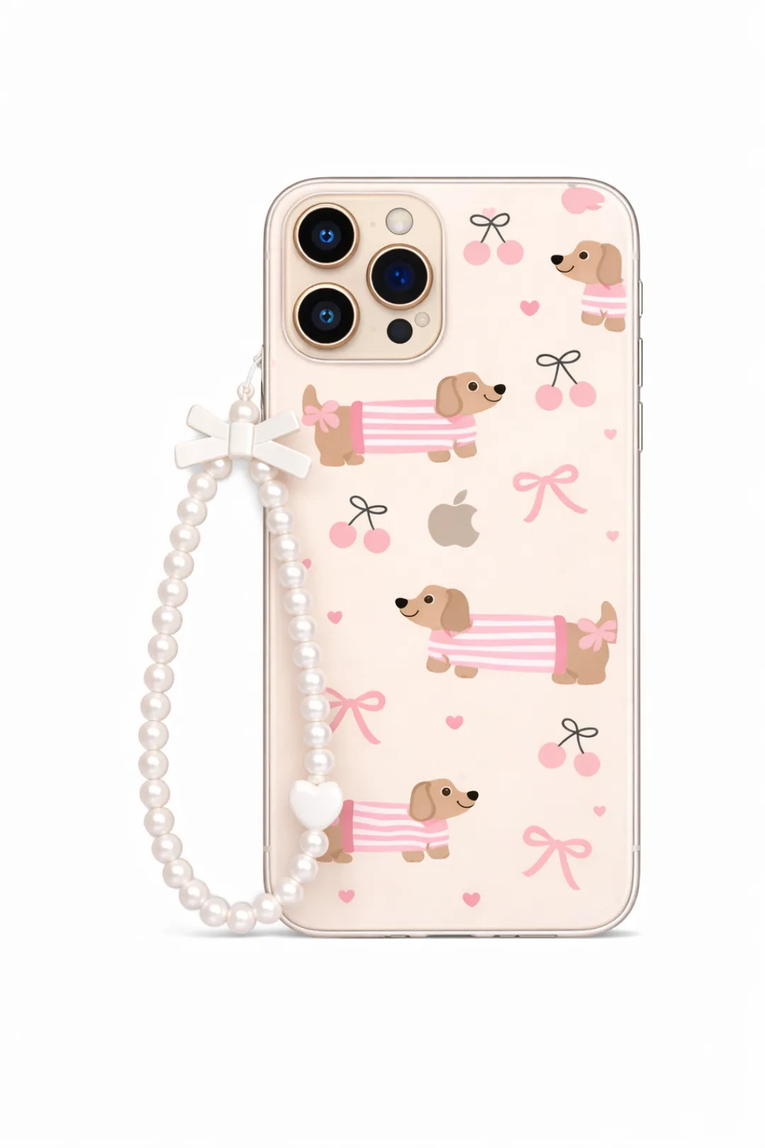 Dachshund Cherry Bows aesthetic phone case