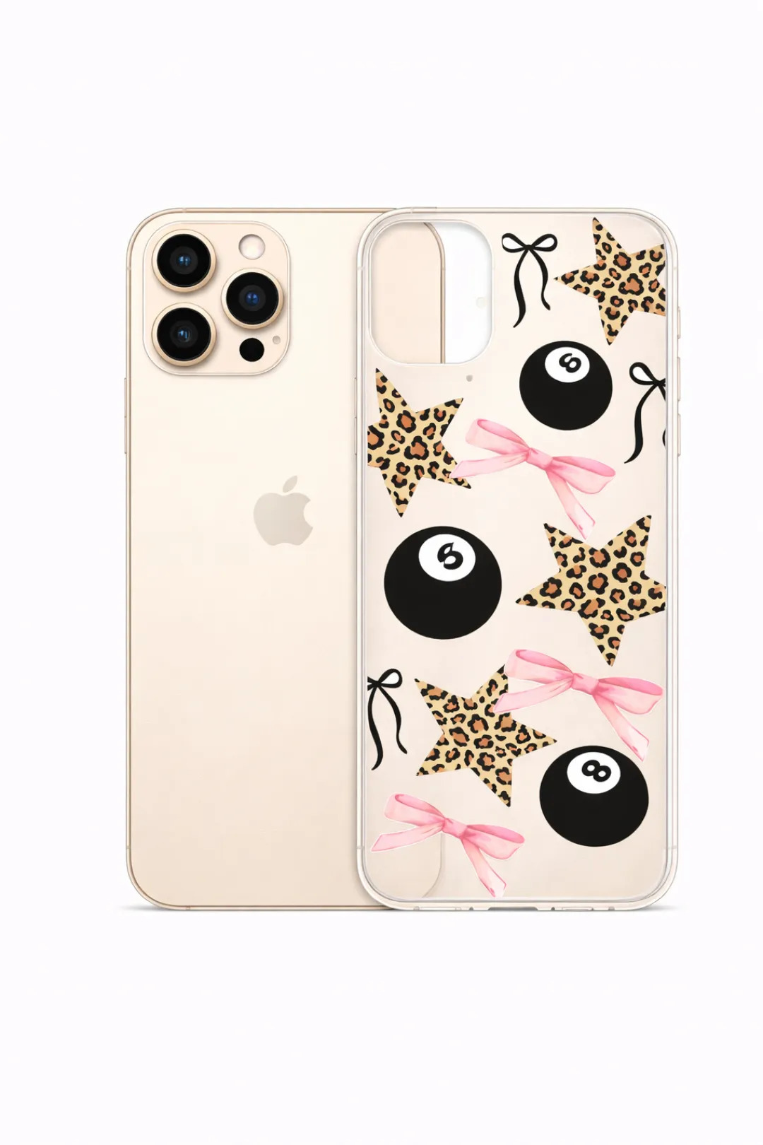 Eight Ball Leopard aesthetic phone case