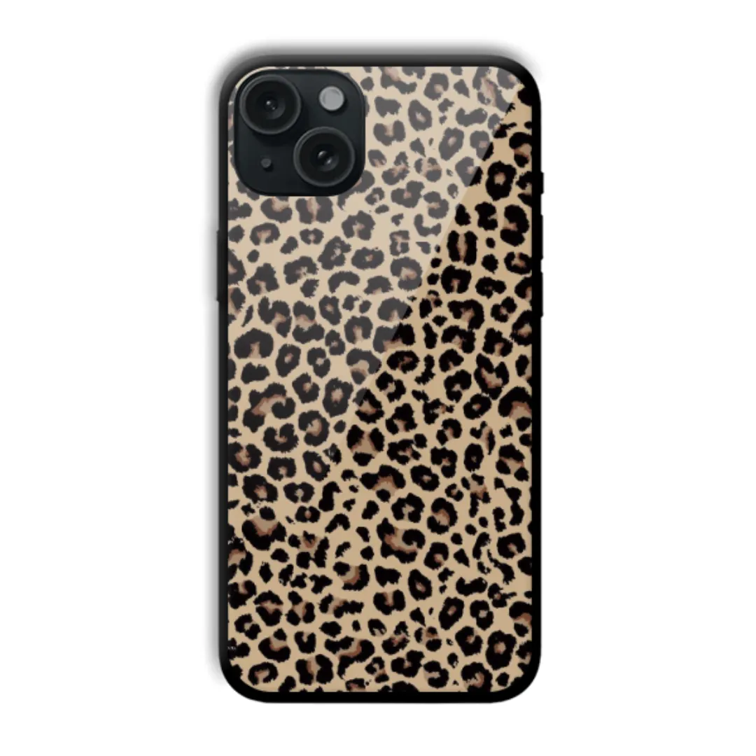 Golden Leopard Print aesthetic phone case