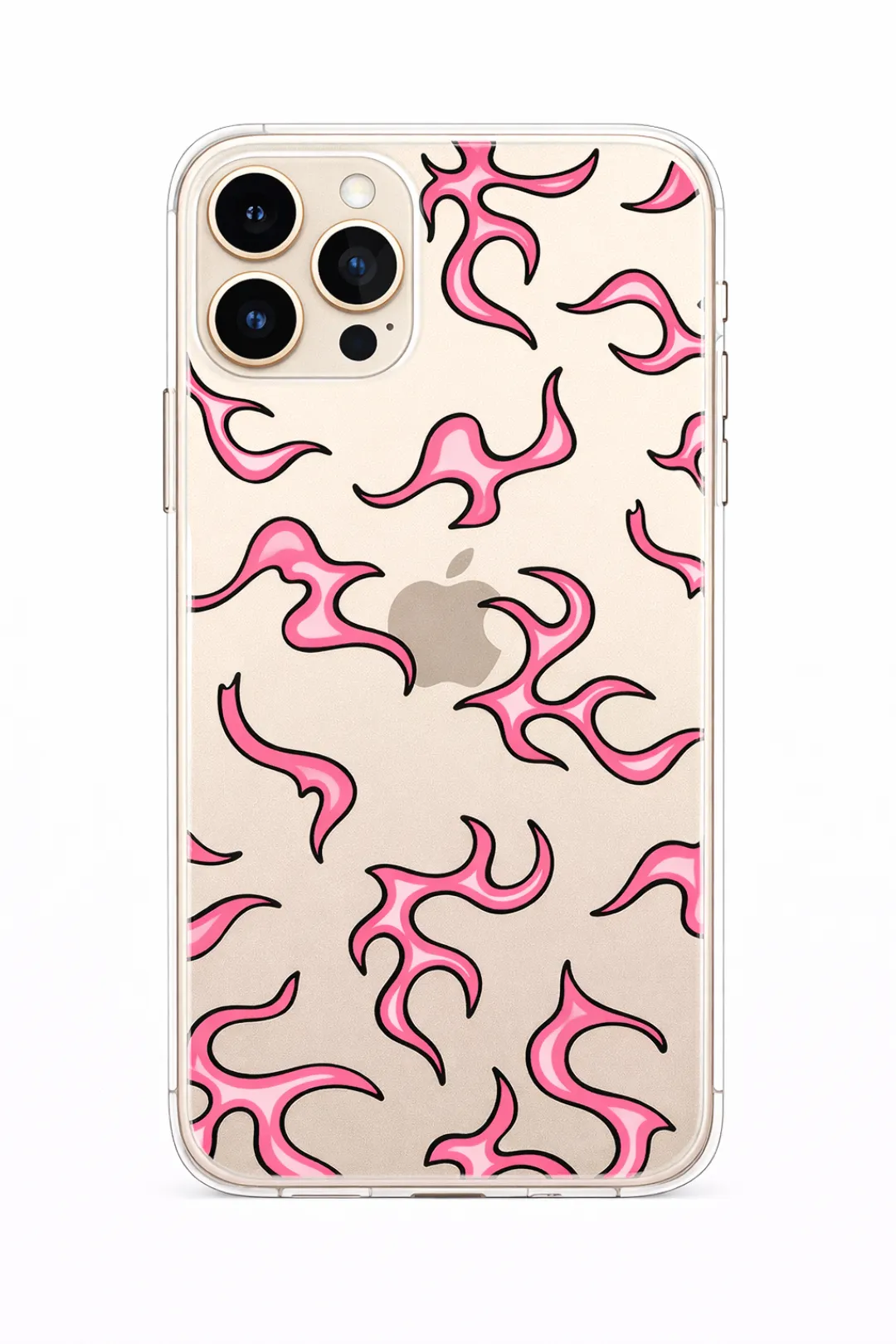 Hot Pink Fire aesthetic phone case