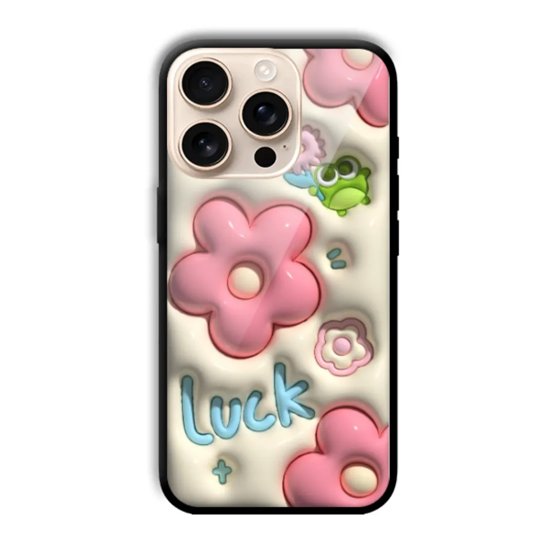 Lucky Froggy Flowers aesthetic phone case