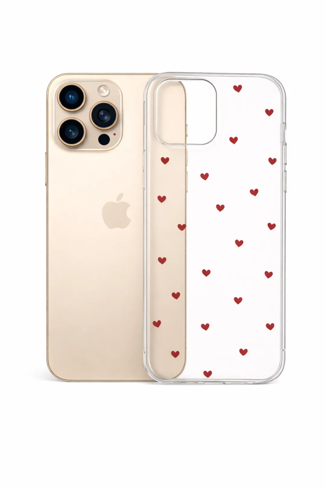 Mini Hearts White aesthetic phone case