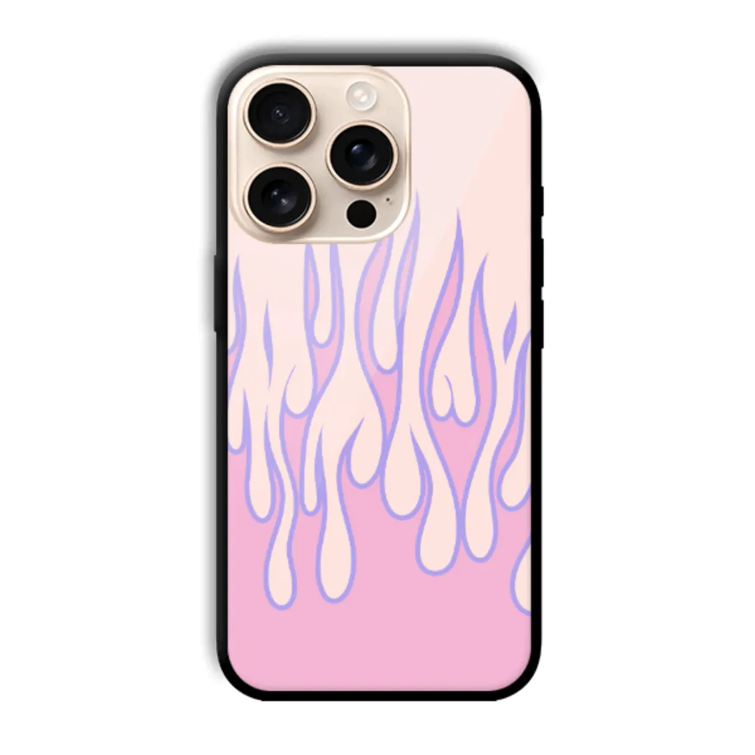 Pastel Lavender Flames aesthetic phone case
