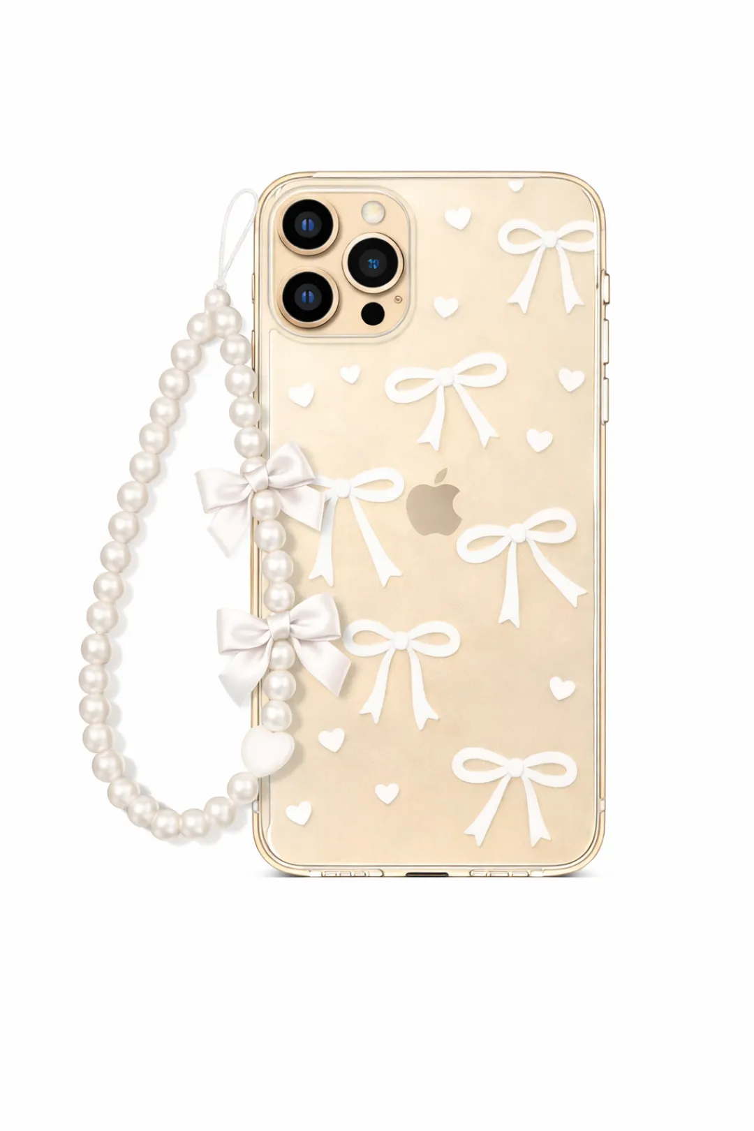 Pearl Bow Clear aesthetic phone case
