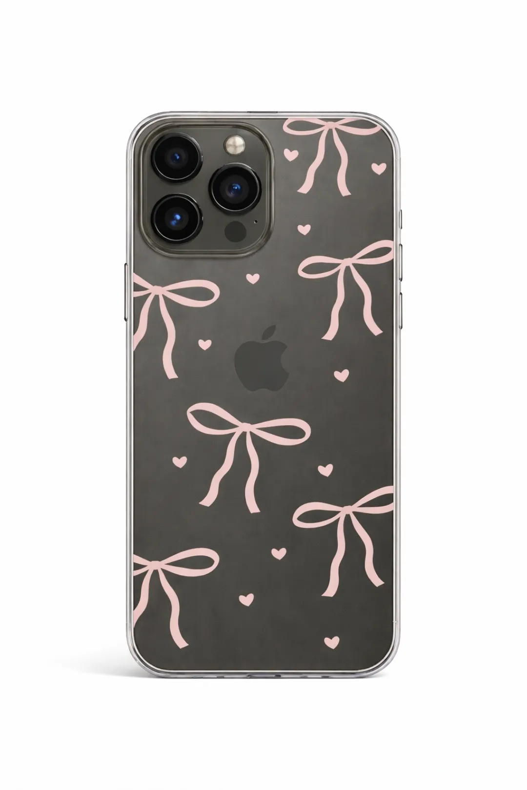 Pink Bow Hearts Dark aesthetic phone case
