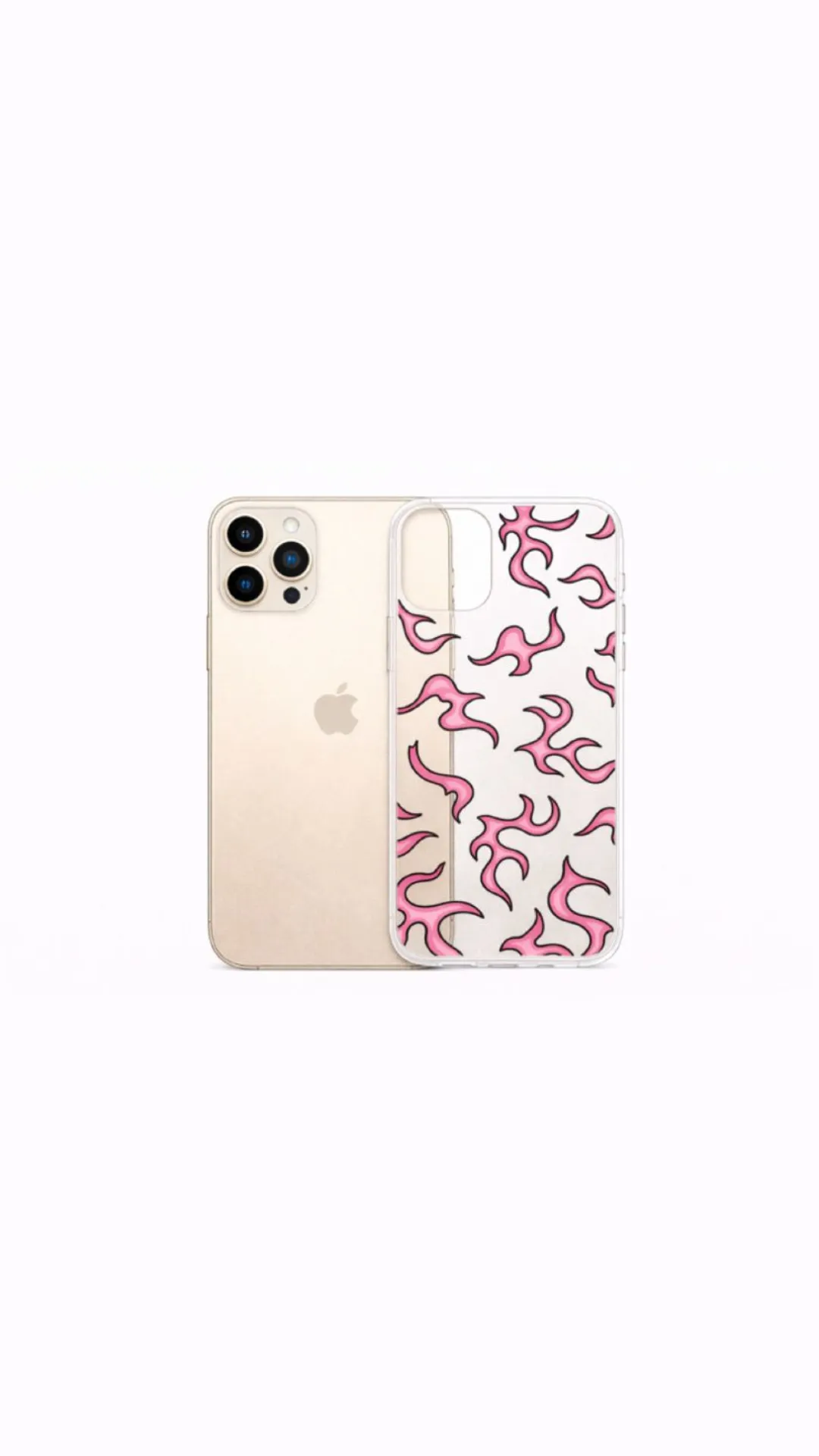 Pink Flame Scatter aesthetic phone case