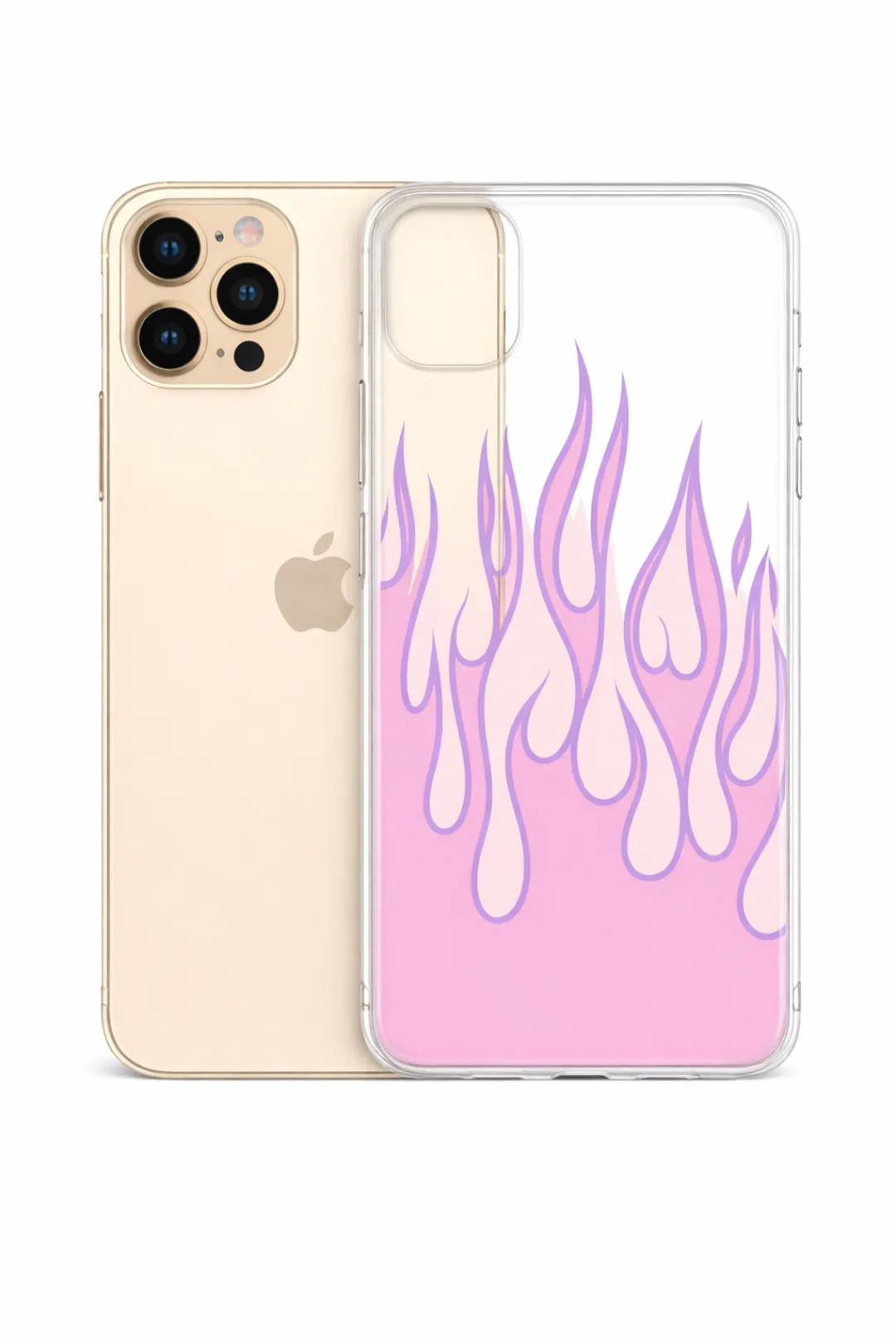 Pink Pastel Flames aesthetic phone case