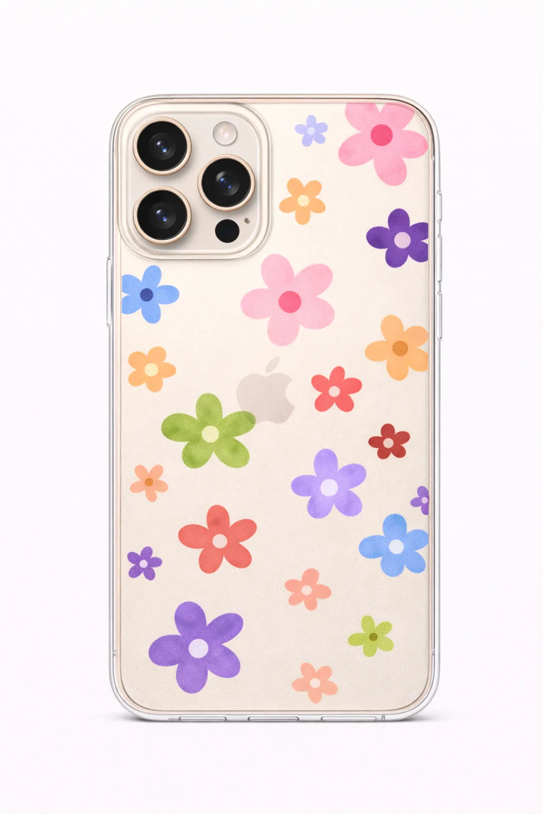 Rainbow Retro Daisies aesthetic phone case