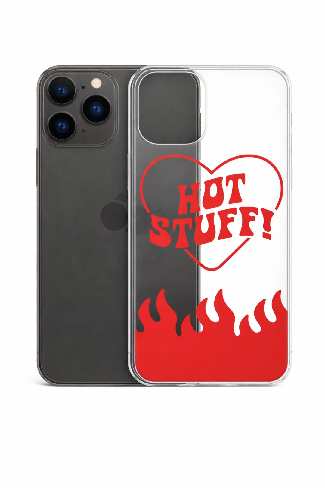 Red Flame Slogan aesthetic phone case