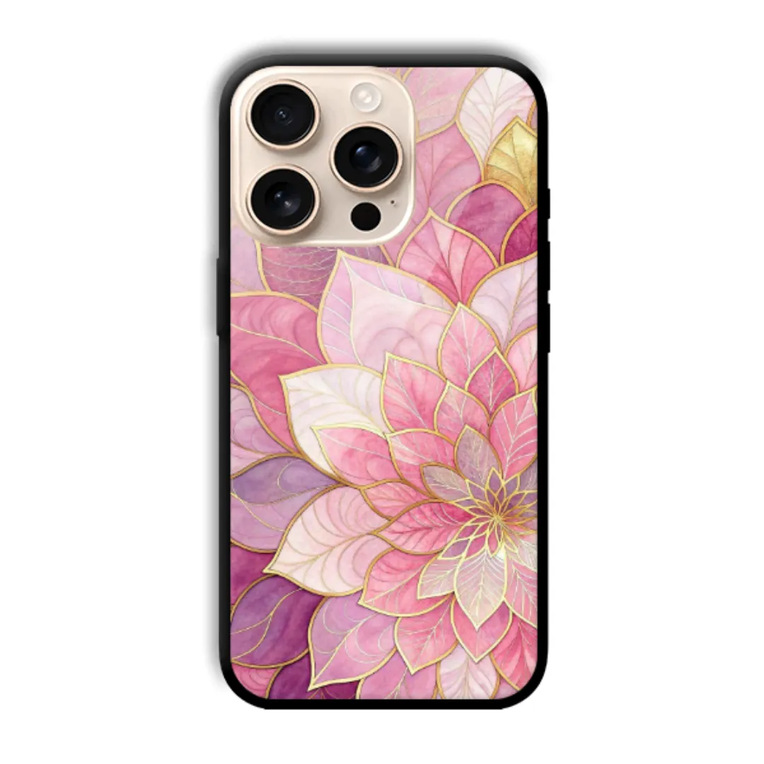 Rose Gold Lotus aesthetic phone case