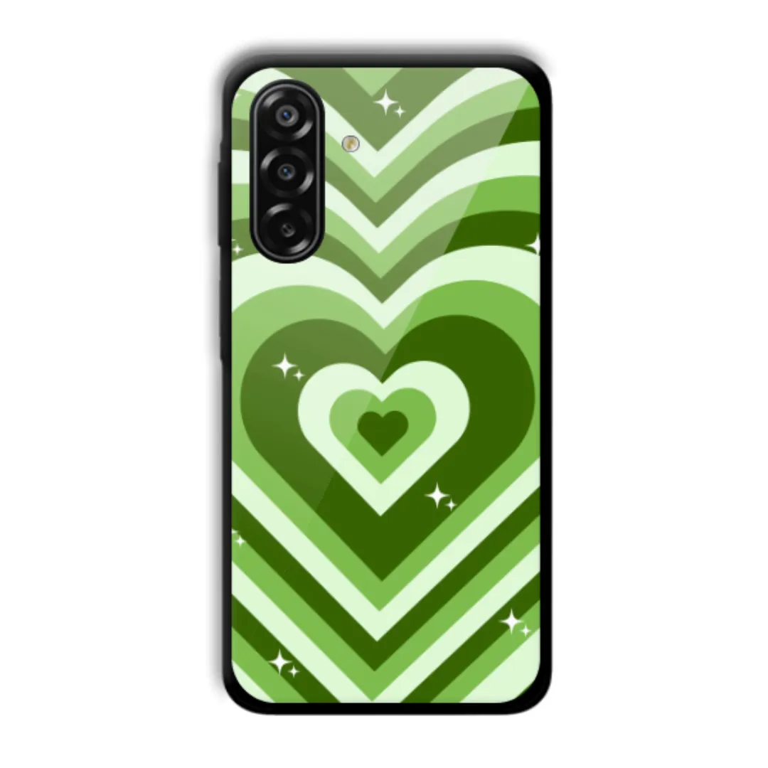Sage Layered Hearts aesthetic phone case