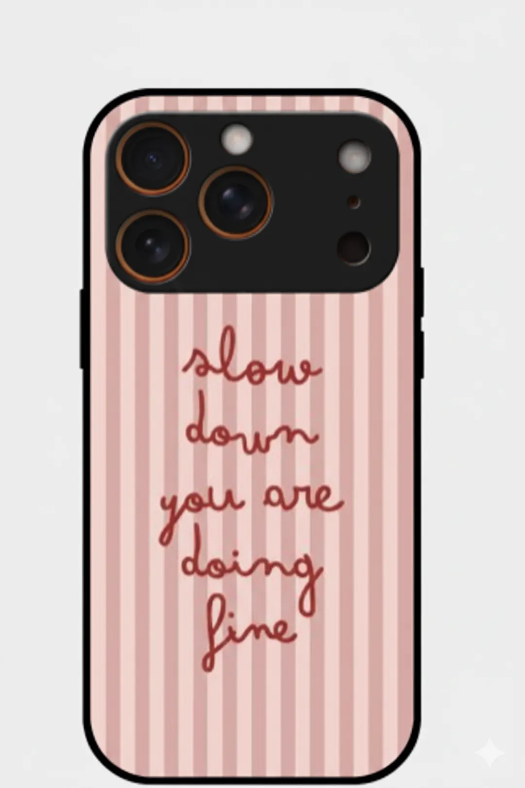 Slow Down Stripe aesthetic phone case