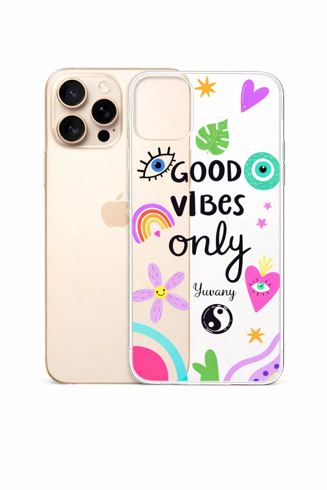Vibes Only Clear aesthetic phone case