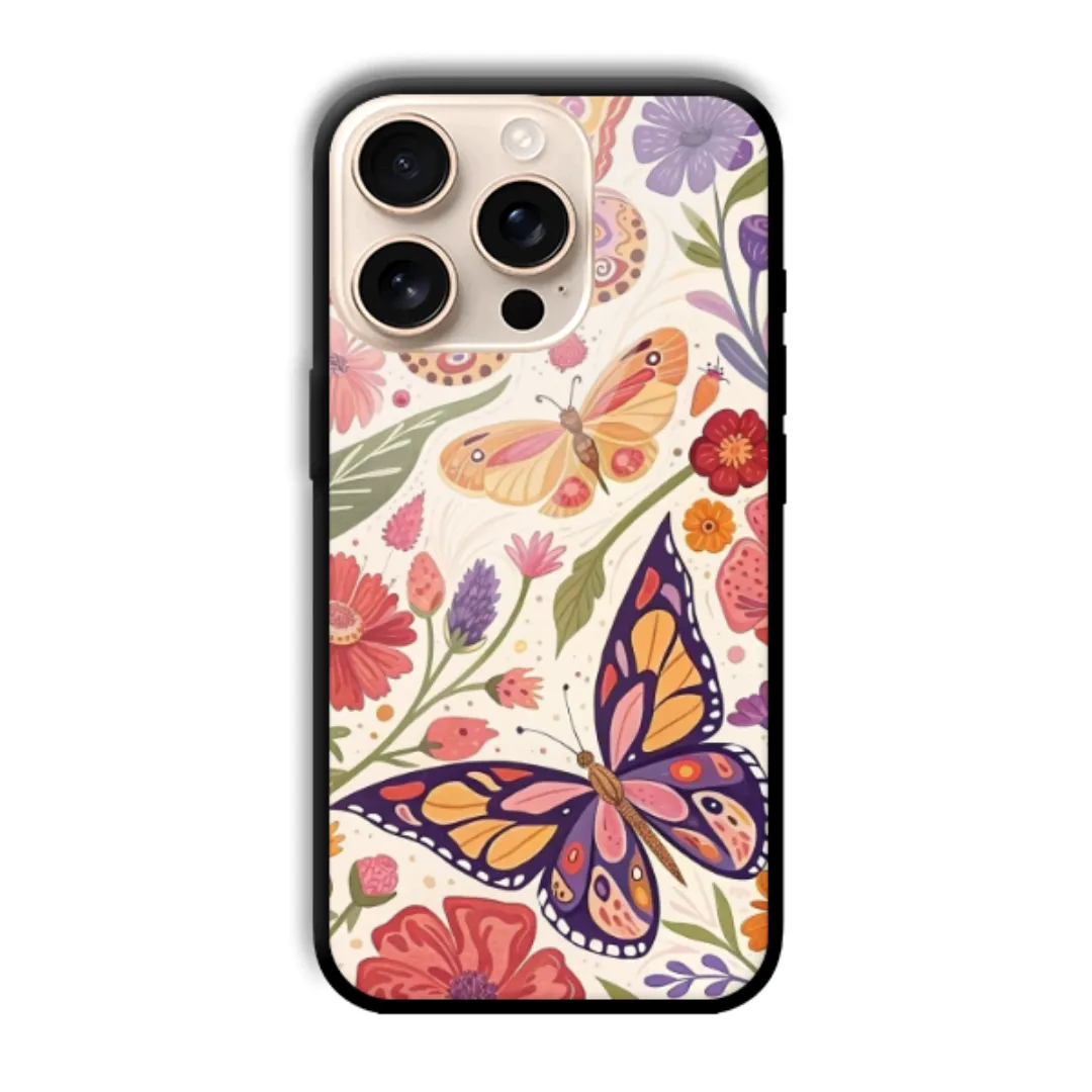 Wildflower Butterfly Garden aesthetic phone case